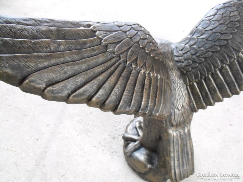 Large 90cm coat of arms eagle turtle bronze stone sculpture fence gate column onto park trianon monument