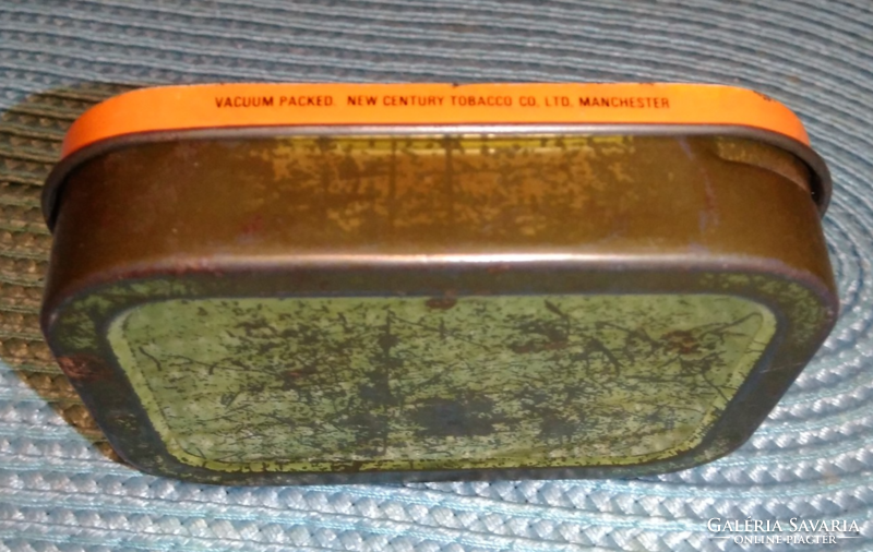 Gyűjtőknek ! Ritka! Mahogany flake tobacco , angol fém dohány doboz, szelence cca.1940-50