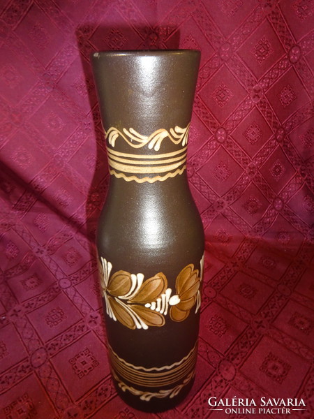 Glazed ceramic vase from Hódmezővásárhely, height 30 cm. He has!