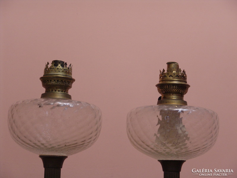 Antik petróleum lámpa pár