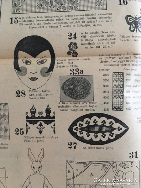 Fairy fingers - Hungarian needlework newspaper 1929. March, v. Year, 3. (47.) Number with appendix