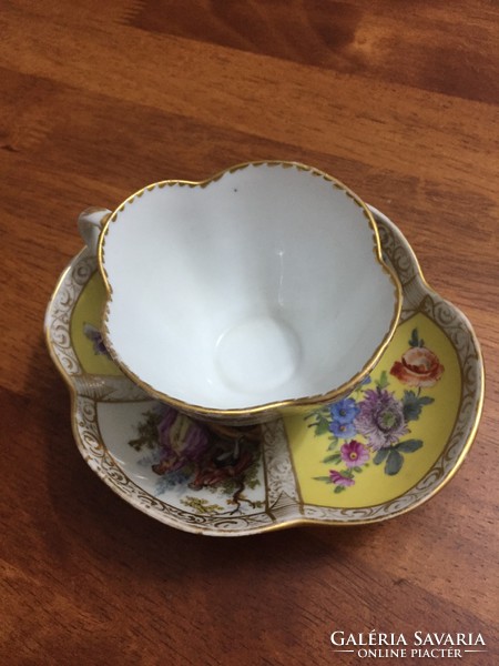 Antique hand painted porcelain cup p307