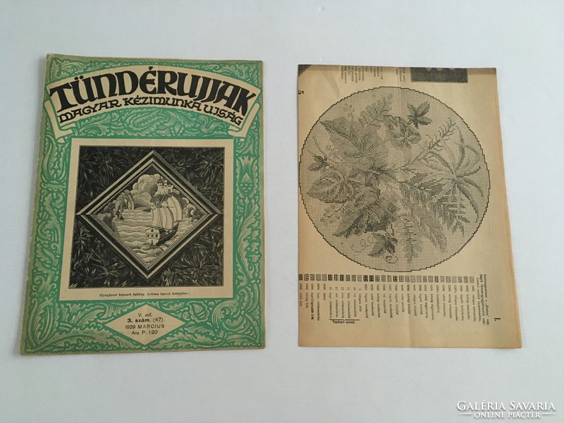 Fairy fingers - Hungarian needlework newspaper 1929. March, v. Year, 3. (47.) Number with appendix