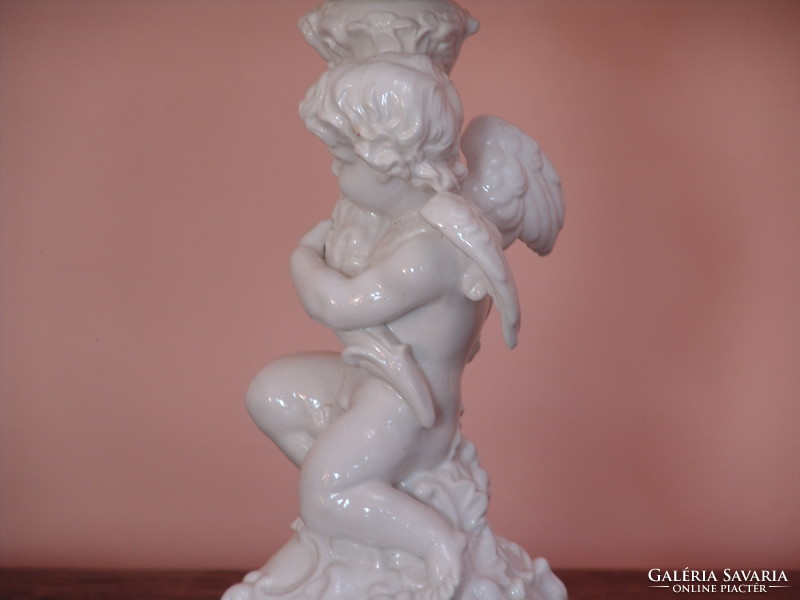 Hatalmas angol figurális porcelán petróleum lámpa