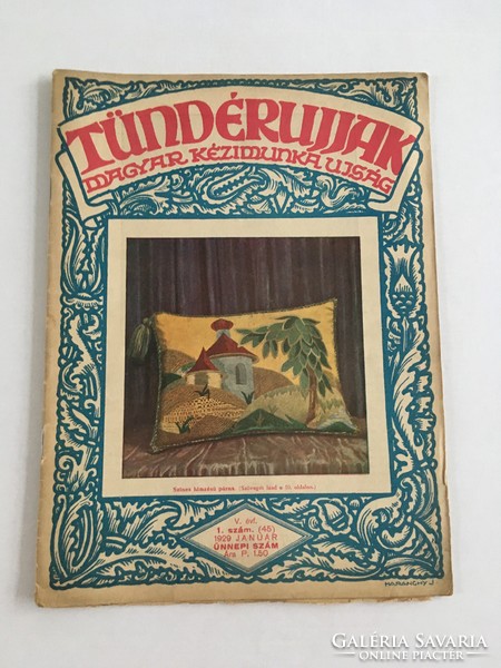 Tündérujjak - magyar kézimunka újság 1929. január, V. évfolyam, 1. (45.) ünnepi száma melléklettel
