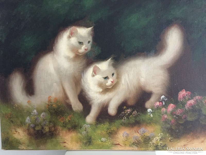 Giant cats painting----chasing butterflies.