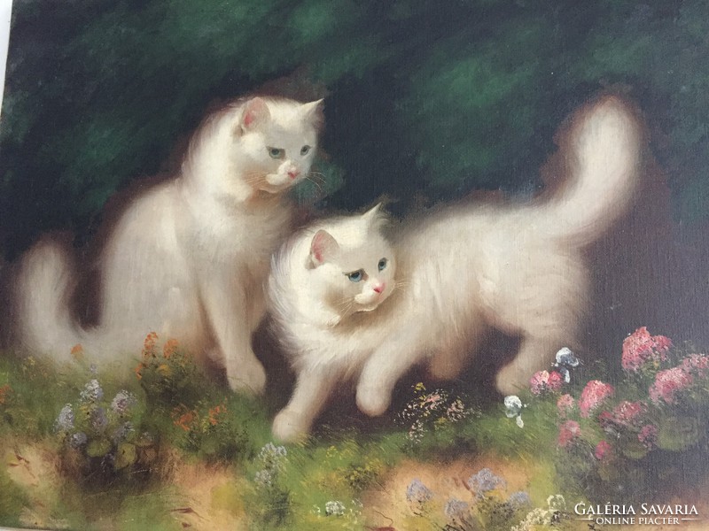 Giant cats painting----chasing butterflies.