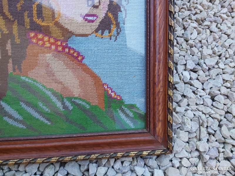Beautiful tapestry, goblen gypsy girl girl