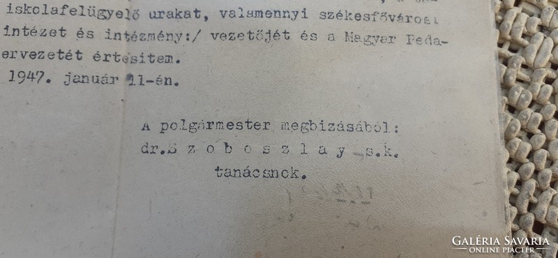 1947-es önkormányzati rendelet (Budapest)