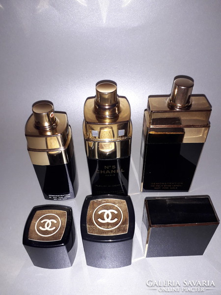EXKLUZÍV Vintage - COCO CHANEL - tester parfümös üveg arany fekete színben darabár