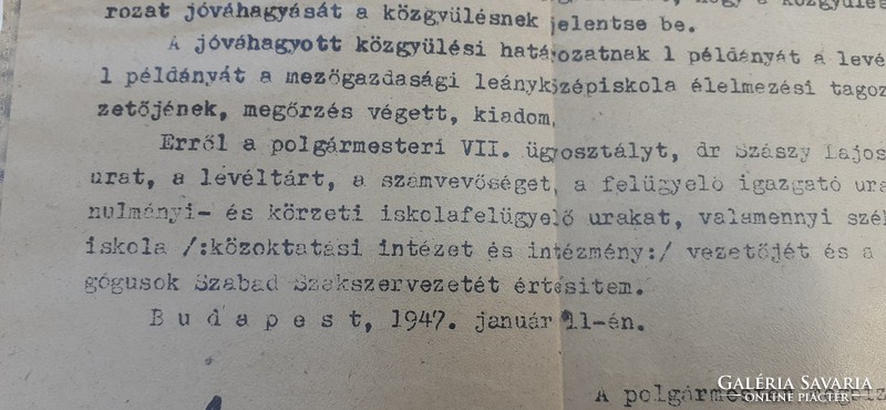 1947-es önkormányzati rendelet (Budapest)