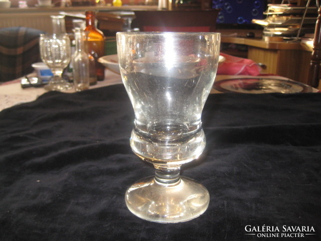 Biedermeier glass, beautiful, polished, 8.5 x 15.5 cm