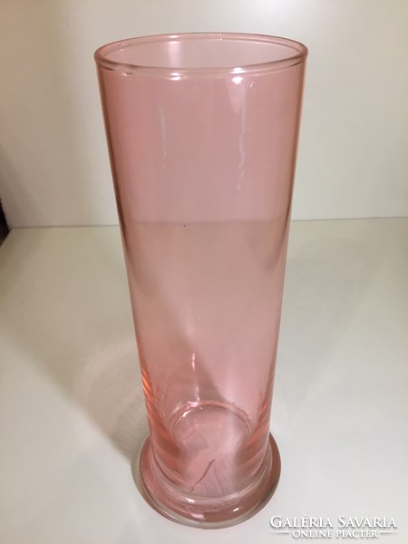Rózsaszín üveg csőváza (16) 