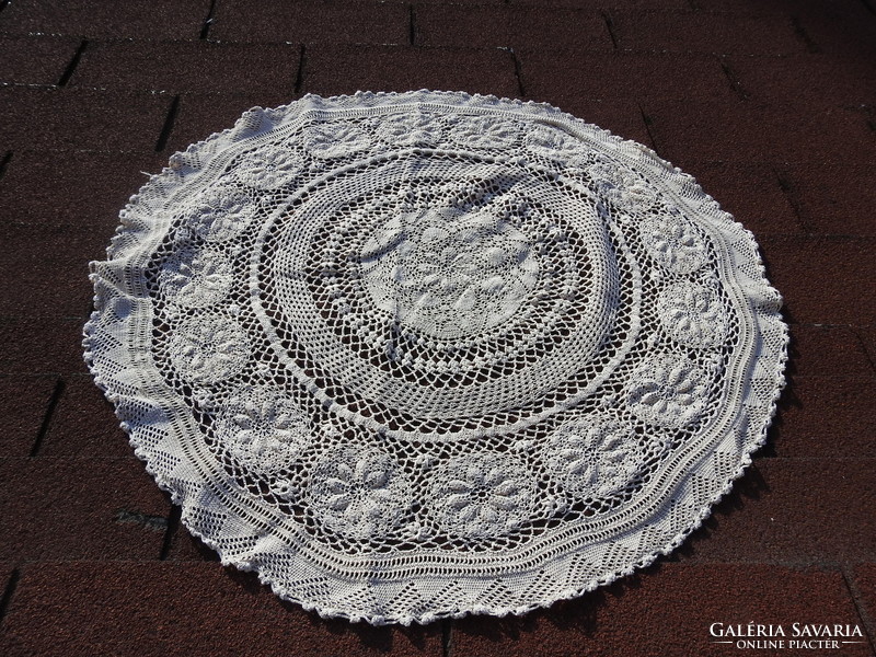 Handmade crochet tablecloth