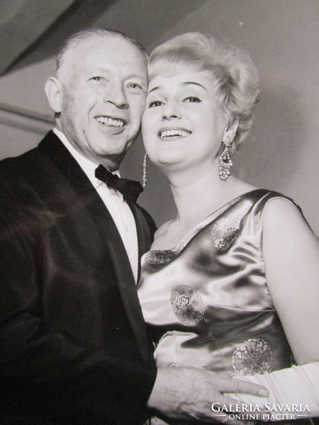 Marika Németh operetta eternal prima donna + composer lajos lajtai marked press photo 1963