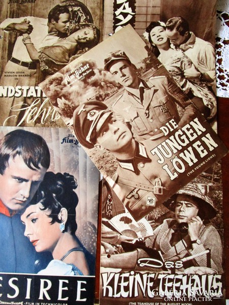 MARLON BRANDO SZÍNÉSZ FILM - MOZIPLAKÁT PROPAGANDA REKLÁM GYŰJTEMÉNY 1951 - től 7 DB 