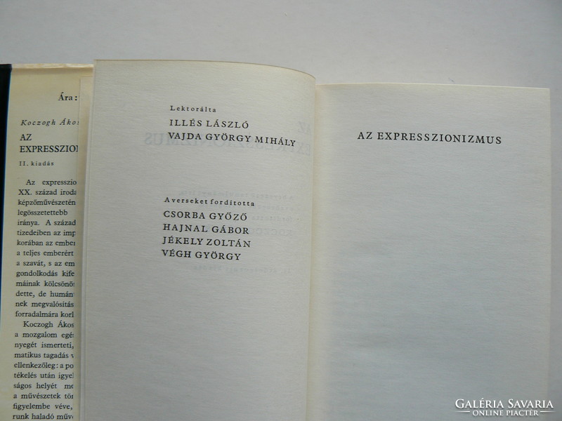 Expressionism, ákos koczogh 1967, book in good condition