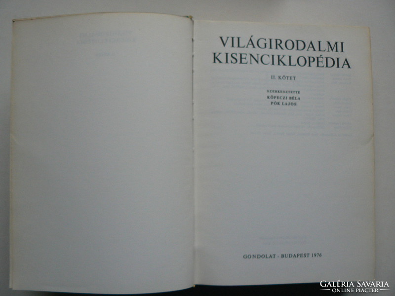 World Literary Encyclopedia i.-Ii. 1976, Book in good condition