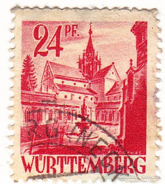 Némerország Württembergi francia megszálási övezet forgalmi bélyeg 1947