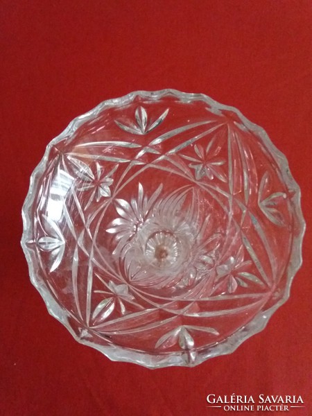 Ólomkristály váza talpas