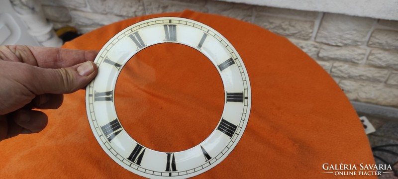 Enamel clock face, weight-driven clock .1,2, Heavy wall clock.