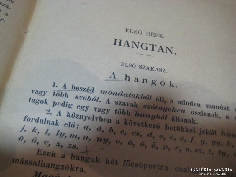Book of Hungarian grammar at school, written by József Szinnyei in 1906