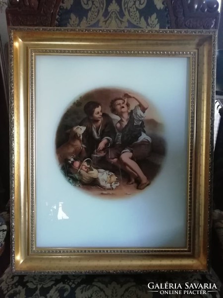 Barokk Murillo festmény képnyomata üvegre