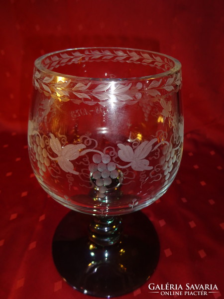 Crystal glass chalice, made for franz müller's 75th birthday. He has!
