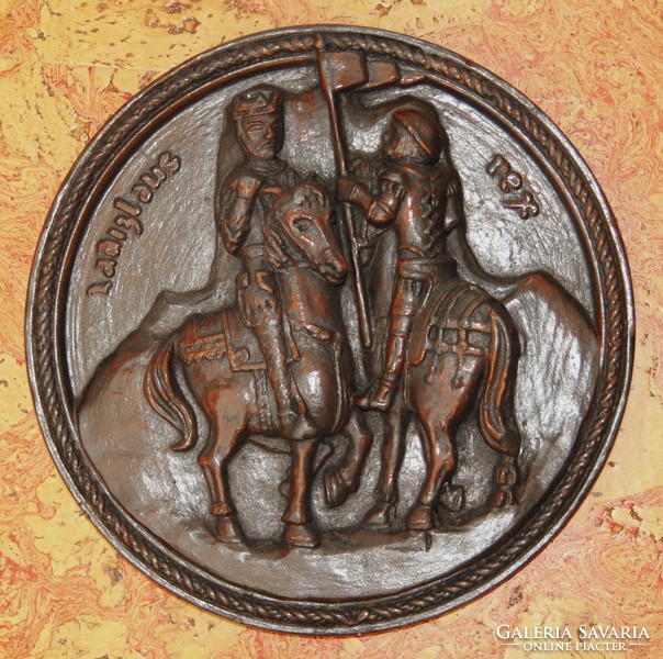 Szent László király (Ladislaus Rex) - kerámia falidísz