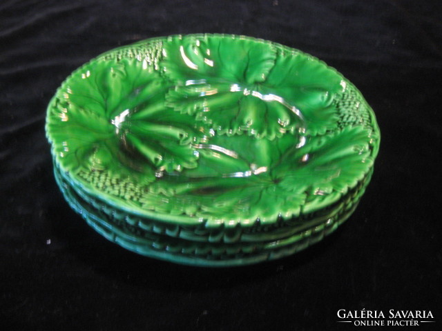 Saarreguimines majolica plates, 4 pieces, not used, 18.8 cm