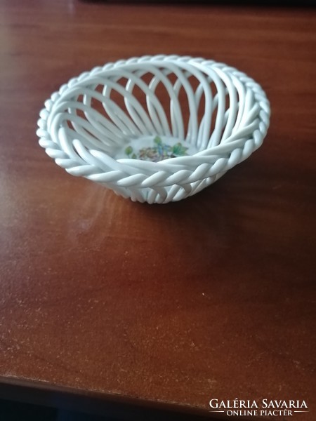 Herend porcelain wicker bowl