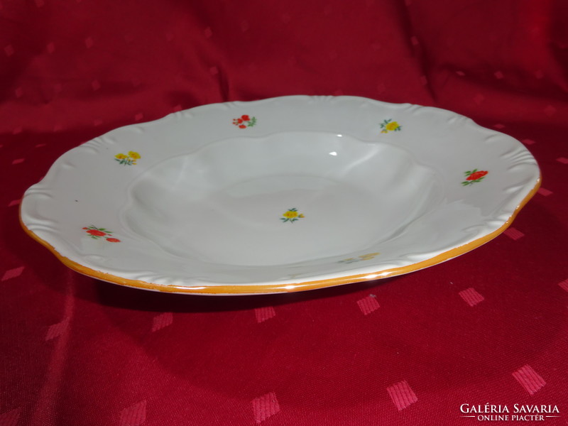 Zsolnay porcelain, small flower deep plate, diameter 23.5 cm. He has!