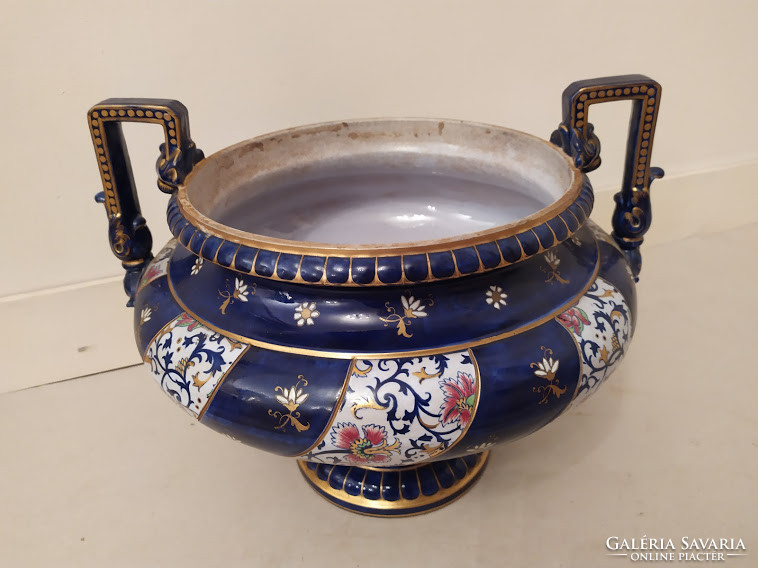 Antik francia porcelán sarreguemine kaspó tál 3799