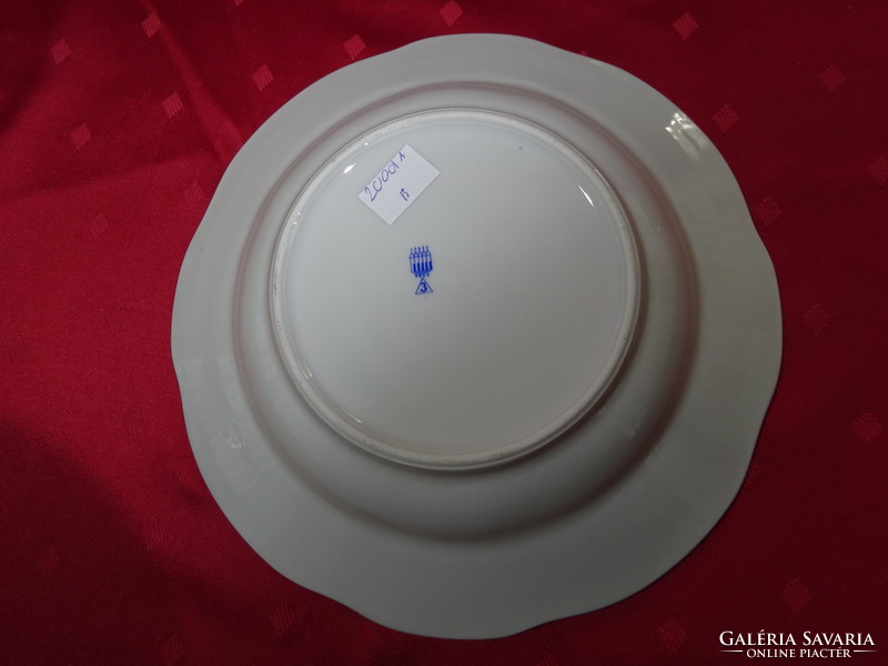Zsolnay porcelain, small flower deep plate, diameter 23.5 cm. He has!
