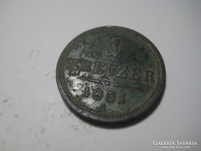 One penny / 1 creuzer / 1851 Viennese mint,