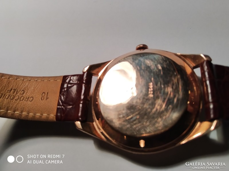Gold wristwatch, poljot 23-stone automatic, 14 carat rose gold