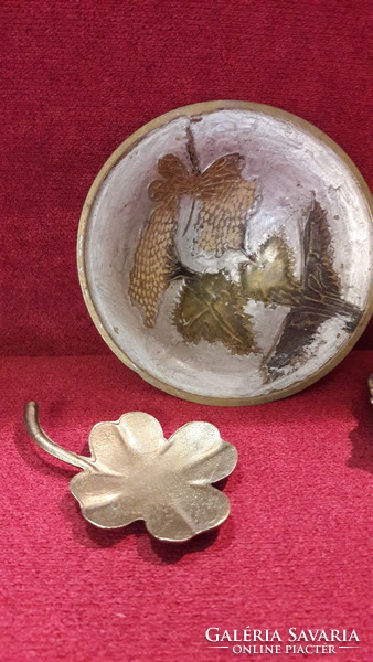 Set of 3 copper small bowls, miniature bowls