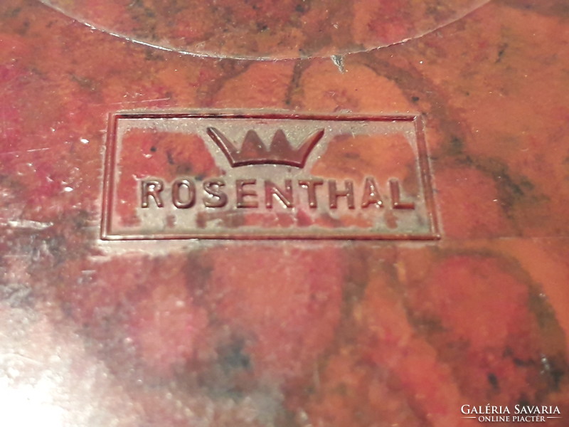 Absolutely rare !!! Art deco German Rosenthal in ornate brown marble bakelite box