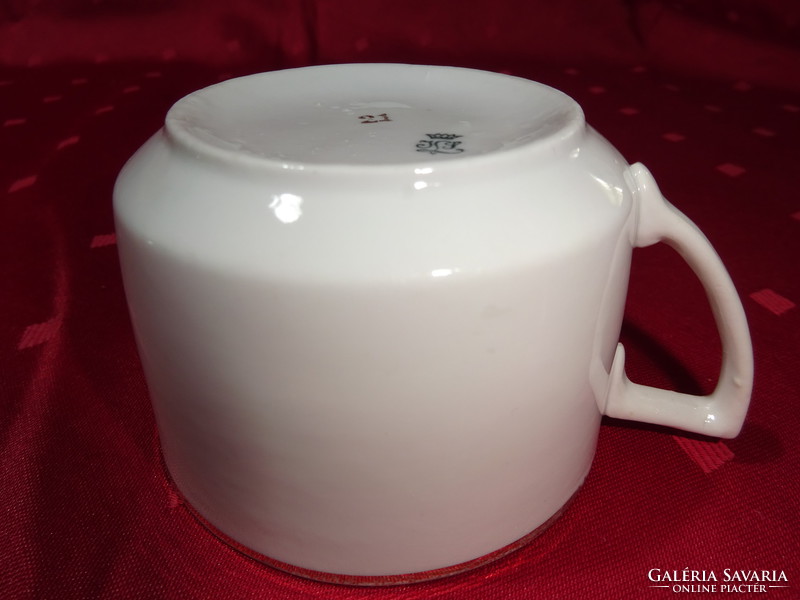 German porcelain antique coffee cup. It has a diameter of 8.3 cm. He has!