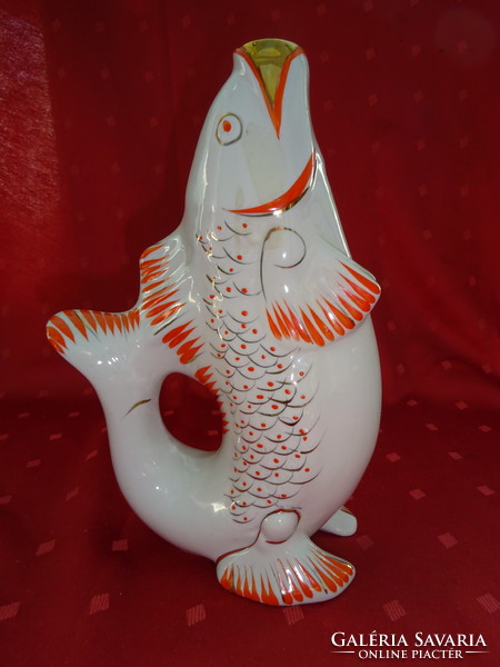 Russian porcelain, fish drink spout, height 23.5 cm. He has!