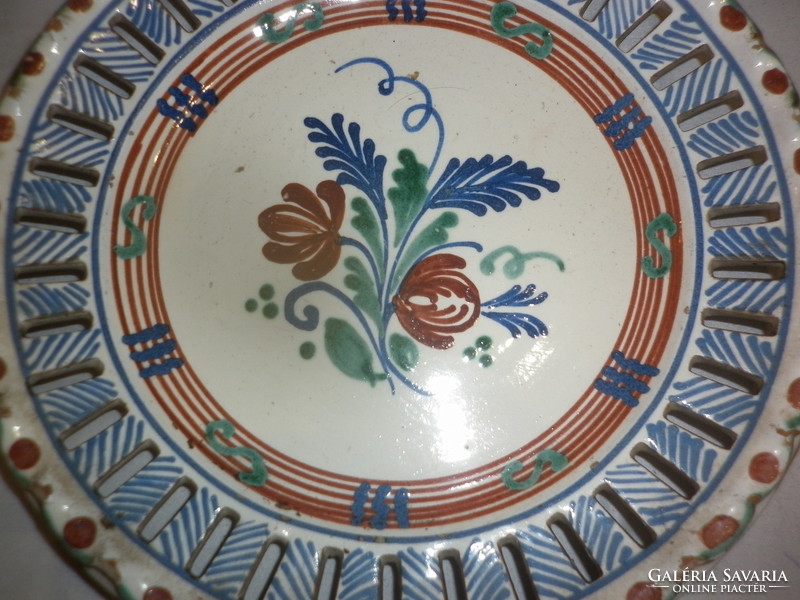 Traditional painted earthenware plate
