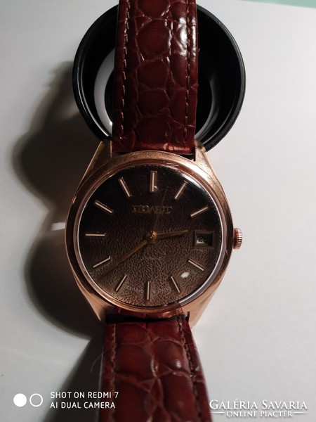 Gold wristwatch, poljot 23-stone automatic, 14 carat rose gold