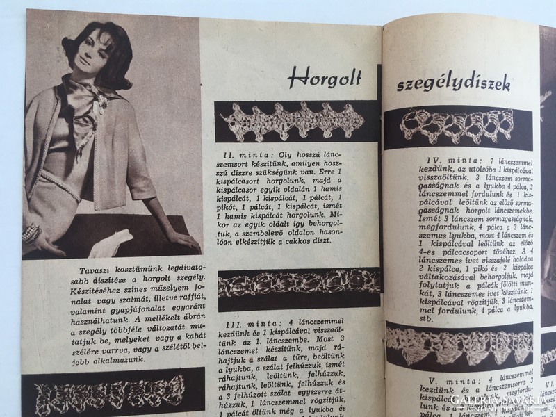Ez a divat, 1962. Needlework supplement 9 pcs