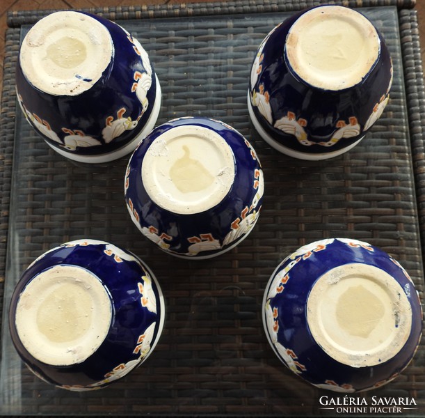 Cobalt blue luster pot with luster glaze