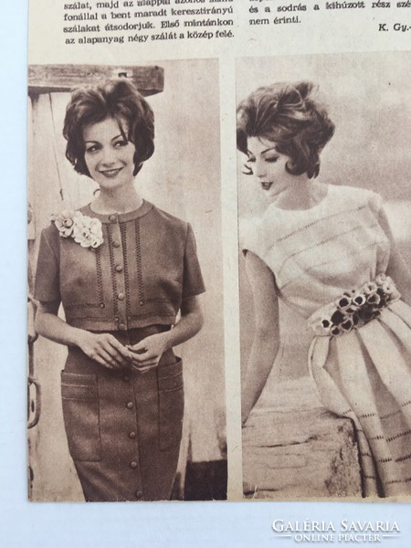 Ez a divat, 1962. kézimunka melléklet 9db