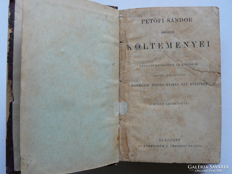 All the poems of Sándor Petőfi, 1906, book in medium condition