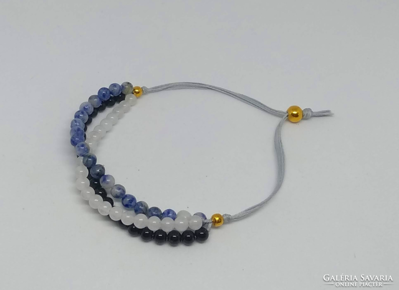 3-row mineral pearl bracelet