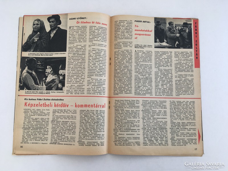 Film Színház Muzsika (címlapon: Törőcsik Mari), 1974. február 23. XVIII. évfolyam, 8. szám