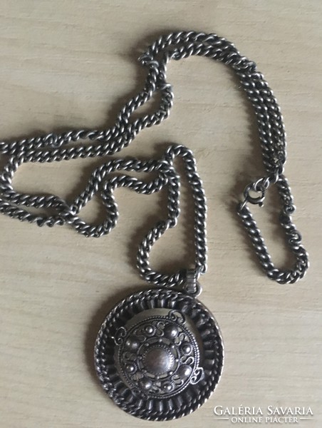 Necklace with pendant - silver-plated
