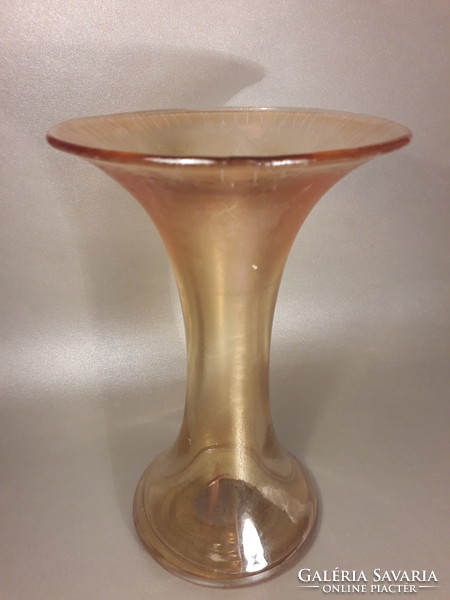 EISCH elegáns arany színben irizáló nagy méretű üveg váza jelzett